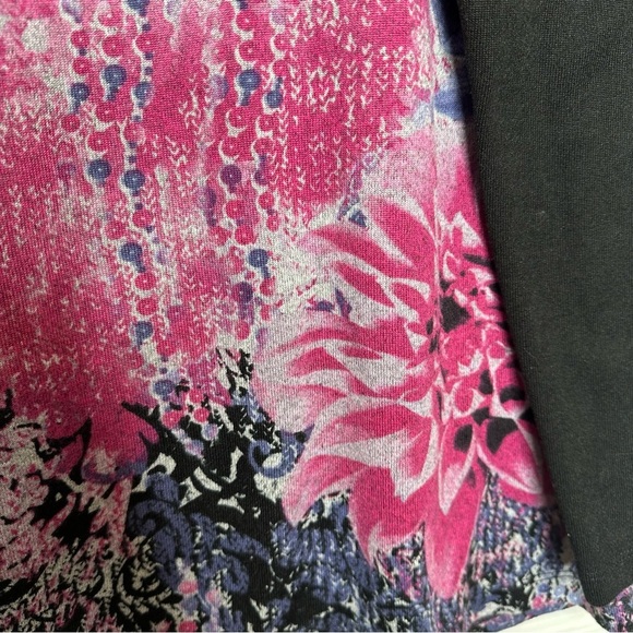 Northern Reflections Shirt Black/Pink/Purple Floral Long Sleeved Sz Extra Large - Picture 9 of 16
